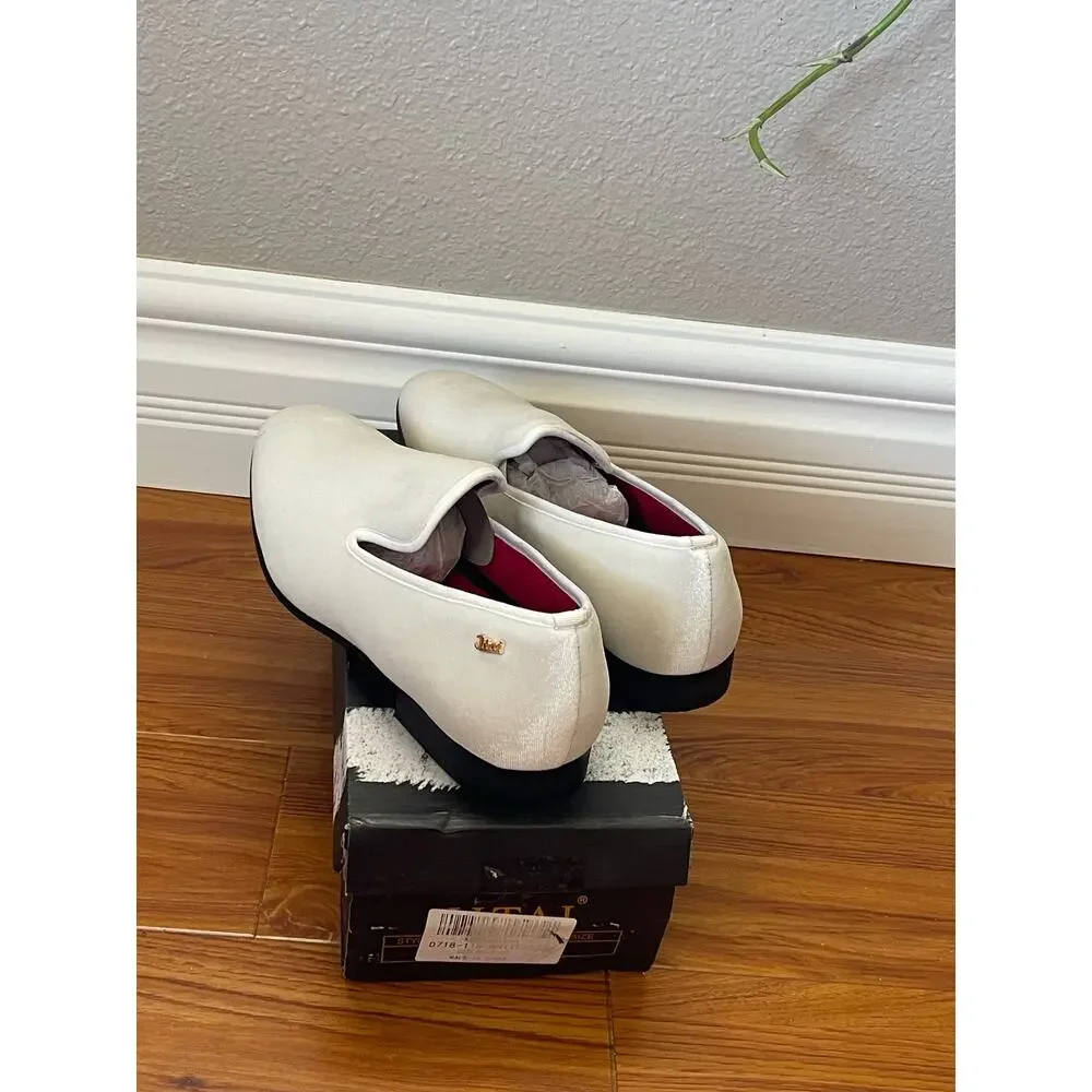 JITAI Luxury Men Shoes White Loafers Size 11